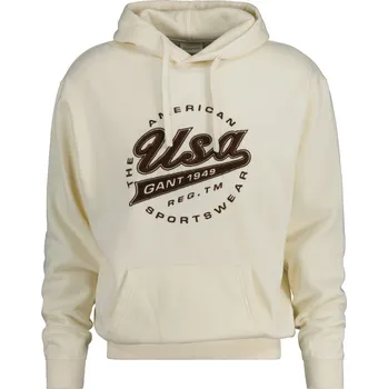 Pánská mikina Gant USA Hoodie Cream XXXL