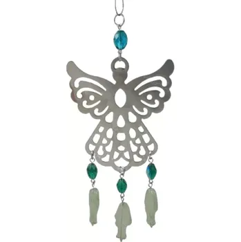 Anděl-ochránce v zelené s rybkami