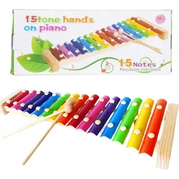 Hudební nástroj pro děti Barevné Dřevěné Cymbaly Hudební 15 Tónů Výuka Hry Hudba