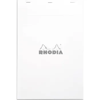 Blok Rhodia N°19 A4+ 21x31,8 cm, mřížka, bílý
