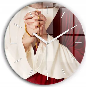 Hodiny Nástěnné hodiny Retro Loft do obýváku předsíně Ježíš modlitba a růženec