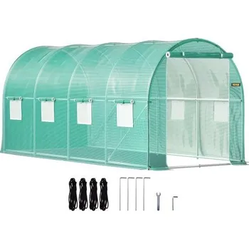 Fóliovník Tunelový skleník / foliovník 4,5 x 2 x 2 m zelený