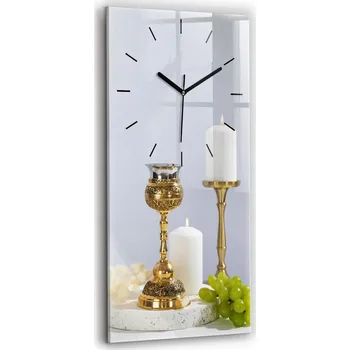 Hodiny Skleněné ozdobné nástěnné hodiny suvenýr První Svaté Přijímání