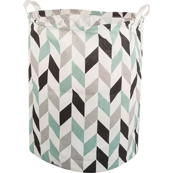Koš na prádlo Verk 01940_ZR Koš na hračky, prádlo zelenobílá
