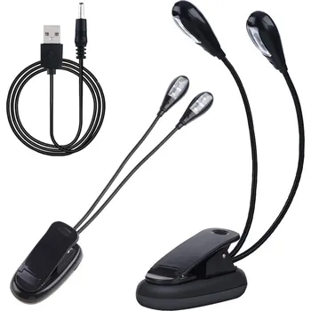 Lampička Verk Klip vedl stolní lampa školní flexibilní čtení dvojitý klip