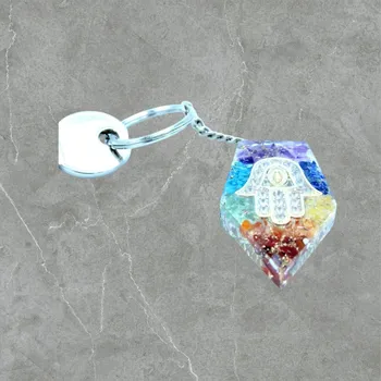 Šperk Orgonitová klíčenka - Čakra Hamsa
