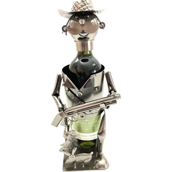 Stojan na víno Kovový stojan na láhev - myslivec