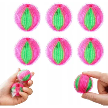 Koule do sušičky Antizhlukové kuličky do praní, odstraňovač chlupů a prachu, prací kuličky 6 kusů