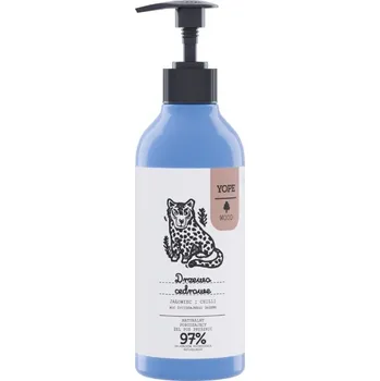 Sprchový gel Yope, Prírodný osviežujúci sprchový gél s cédrovým drevom, borievkou a chilli 400 ml