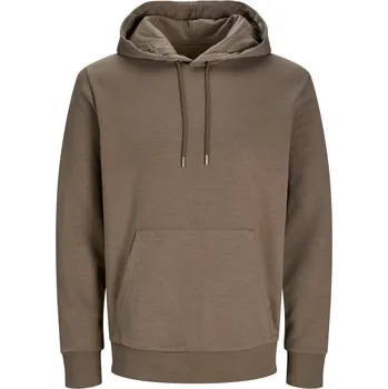 pracovní mikina Jack & Jones Mikina s kapucí Classic Hood, unisex COT423902ao302-falcon brow M Hnědá falcon