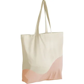 Nákupní taška Westford Mill Taška W 235, velká, bio bavlna, objem 15l COT500235alg99-natural/pea UNI Natural/broskvová