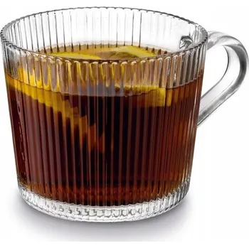 Hrnek 400ml SUE, pásky, sklo (min.obj.6ks)