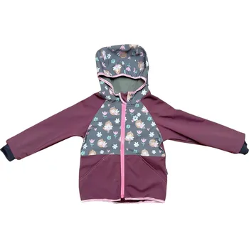 Vyrobeniny Dětská softshell bunda s fleecem Víly 122 - 128