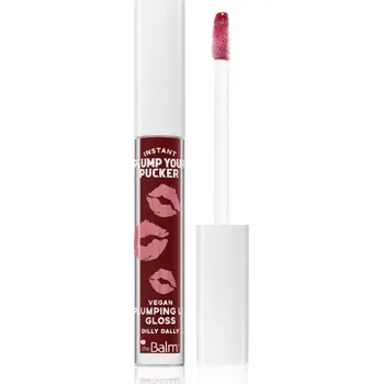Přípravek na rty theBalm Plump Your Pucker Lip Gloss lesk na rty pro větší objem odstín Dilly Dally 2.7 ml