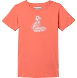 Dívčí tričko Columbia MISSION LAKE SHORT CRAPHIC SHIRT L Lososová, Bílá
