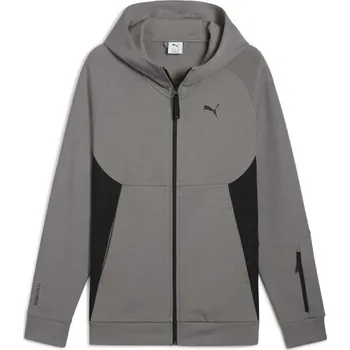 Pánská mikina Pánská mikina Puma TECH FULL ZIP HOODIE DK XL Tmavě šedá, Černá