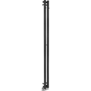 Radiátor SAPHO PILON otopné těleso 122x1800mm, se dvěma háčky pro ručník, černá mat (IZ124T)