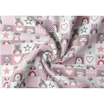 Black out šíře 150cm - pexeso růžové - ZBYTEK LÁTKY - 0,70m