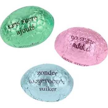 Čokoláda Leonidas Vajíčko bez přidaného cukru (hořká, mléčná, bílá belgická čokoláda (cca 7g))