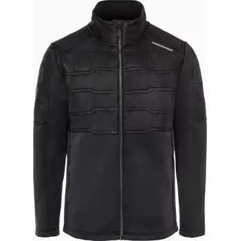 Pánská softshellová bunda PORSCHE DESIGN Hybrid jacket Volnočasová bunda se stylovým vrstevním a vysokým límcem černá (Stylová bunda ze dvou materiálů s inovativní technologií CLOUDSPUN. Vzor prošití jako sedačky vozů Porsche.)