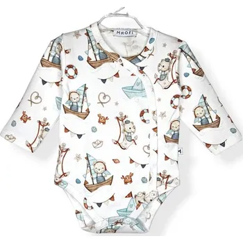 Mrofi Pure Organic Body zavinovací dlouhý rukáv Little Sailor - 50
