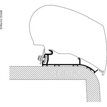 Markýza Adaptér pro markýzu Omnistor, Hymer2013, střešní adaptér, 6,0m