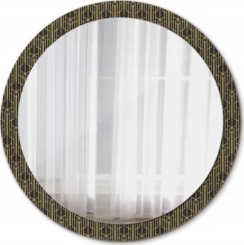 Zrcadlo Moderní Zrcadlo Kulaté Vintage geometrické 100cm
