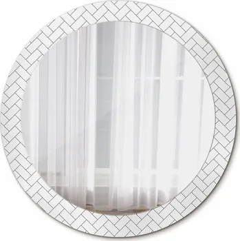 Zrcadlo Nástěnné Zrcadlo Rám Glamour Vzor Rybí Kost 80cm