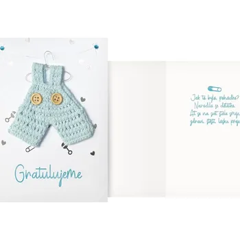 UNIPAP přání k narození miminka CN-889 PRANI_H_C0442 549481