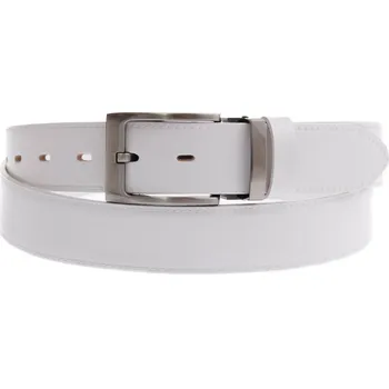 Opasek Pánský kožený společenský opasek Špongr 35010 bílý Velikost = obvod pasu (cm): 95 cm