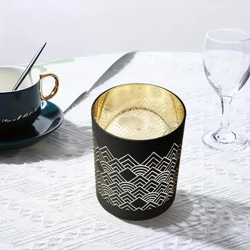 Lucerna Gilde LED Skleněný svícen Barca, černý 493937