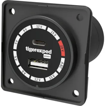 Příslušenství ke karavanu Vestavěná nabíječka s USB-C + USB-A pro řadu přepínačů Berker