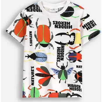 Chlapecké tričko Dětské tričko Coccodrillo bílá barva, s potiskem, SAGE TIME BOY KIDS WC5143201SBK 00X, vel. 92