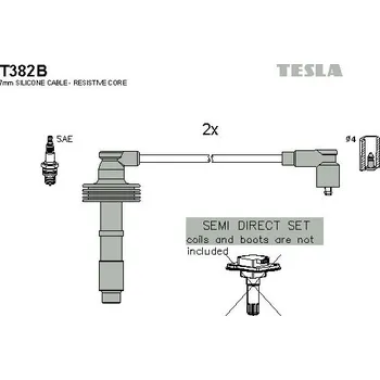 Zapalovací kabel Sada kabelů pro zapalování TESLA T382B