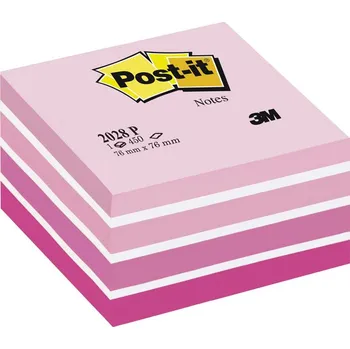 Samolepící bloček Samolepicí bločky Post-it kostky - růžové odstíny / 450 lístků