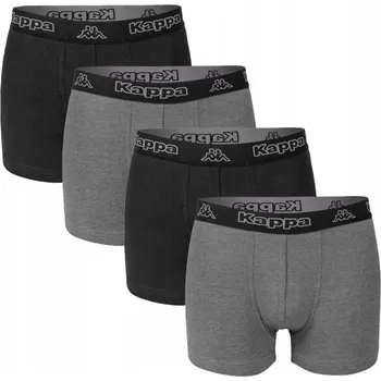 Boxerky KAPPA pánské boxerky bavlna 4pack vel. M černá/grafit