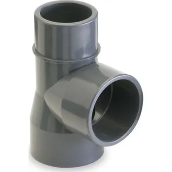 PVC tvarovka - T-kus 90° redukovaný, lepení int. / int. / ext. 50 x 50 x 50 / 40