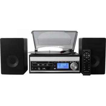 Hi-Fi systém Mikrosystém Soundmaster MCD1820 SW, s gramofonem, DAB+, černý/stříbrný