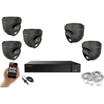 Kompletní kamerový systém Monitorrs Security AI IP 5 kamerový set 5 Mpix GDome (6371K5) (Monitorrs Security)