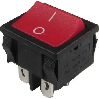 Příslušenství k frézce Vypínač kolébkový MRS-201-4, ON-OFF 2pol.250V/6A červený