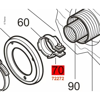 Příslušenství ke karavanu Objímka výfukového potrubí E2400