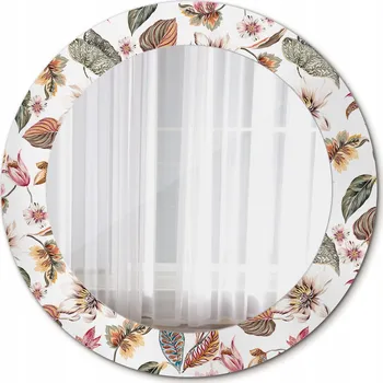Zrcadlo Zrcadlo na líčení nástěnné Květiny vintage 60cm