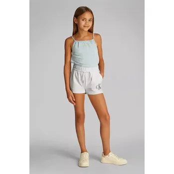 Dětské bavlněné šortky Calvin Klein Jeans IG0IG02959.128.176.PPYA bílá 00X, vel. 128