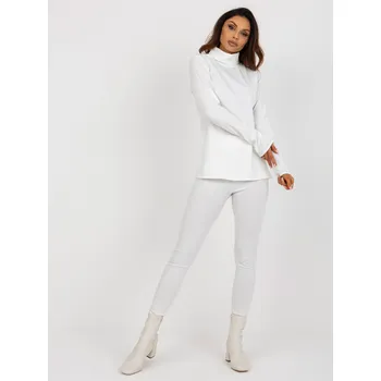 Dámský svetr Smetanový žebrovaný dámský rolák LK-BZ-509192.55P-ecru Velikost: ONE SIZE