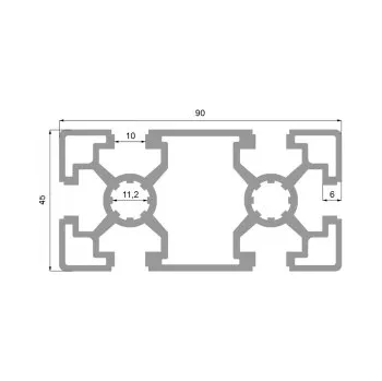 Stavební profil Hliníkový profil K4590 stříbrný elox