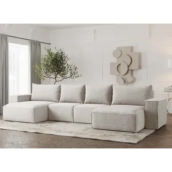 Sedací souprava Rohová sedačka do U Lea - Krémová 100