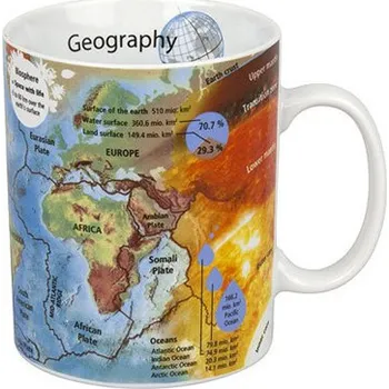 Könitz porcelán, Německo KP - Porcelánový hrnek Geography - vědecký hrnek Geografie - 460 ml