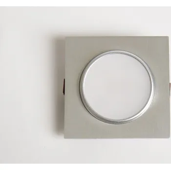 Příslušenství ke karavanu 12V LED zapuštěné bodové, čtvercové, broušený hliník