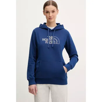 Dámská mikina Mikina The North Face Drew Peak Light dámská, tmavomodrá barva, s kapucí, s aplikací, NF0A8C1DAQM1 59X, vel. M