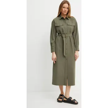 Dámské šaty Šaty z vlněné směsi Weekend Max Mara zelená barva, midi, 2515221071600 78X, vel. 34